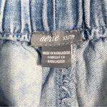 Aerie Chambray Acid Wash High Rise Tie Waist Pull On Denim Pants XS Photo 6