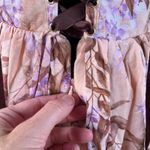 House Of Harlow Tiered Ruffled Bustier Front Lace Up Dress Peach Size S Pink Photo 6