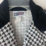 Disorderly Conduct size 3/4 XS small vintage houndstooth blazer jacket black whi Photo 2