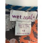 Wet Seal  Women's Floral V Neck Tie Balloon Sleeve Blouse Multicolor Size 1X Photo 5