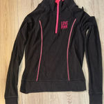 PINK - Victoria's Secret  Black and Pink quarter zip sweater Sweatshirt Photo 0