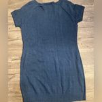 Navy Cable Knit Short Sleeve Dress Blue Size 3X Photo 2