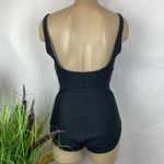 Speedo Black Bodice Stripe 1 Piece Swim Bathing Suit 10 Photo 1
