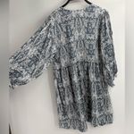 Made in India Y2K bohemian boho blue floral prairie coquette long sleeve medium Photo 2