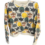 Vtg Six Flags Looney Tunes women's L all over cartoon character print sweatshirt Size L Photo 0