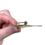 Boutique Vintage Decorative Leaf Brooch Pin Gold Tone Photo 12