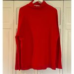 Chelsea & Theodore red ribbed oversized funnel neck sweater large Photo 3