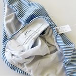 J.Crew Hipster bikini bottom in seersucker stripe Retro Blue Size 2X NWT Photo 4