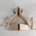 Badgley Mischka Jewel Earlene Block Heel Sandal 9.5 Champagne Satin Prom Photo 7