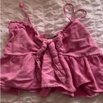 American Eagle  pink tie tank top Photo 0