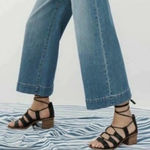 Madewell  Daniela Black Leather Lace‎ Up Gladiator Sandals Strappy Block Heel 10 Photo 2