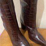 Schutz  Women’s Brown Croc Boots - Size 7B Photo 7