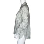 Loft Shirt Womens Small Gray Black Polka Dots Button Up Career Casual Versatile Photo 2
