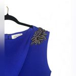 Teri Jon Rickie Freeman Royal Blue Embellished Shoulder Sheath Dress – Size 8 Photo 5