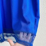 Charlotte Russe Royal Blue V Neck Mesh Cut Out Bodycon Mini Dress Size Medium Photo 3