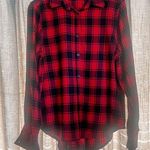 Calvin Klein Jeans NWT  Red and Black Plaid Flannel Shirt Size Medium Photo 0