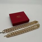 Kenneth Jay Lane Goldtone Large Double Links Chain Necklace In Box Gold Photo 5