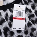 Michael Kors XS long sleeve black gray white animal print cold shoulder sweater Photo 5