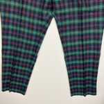 Talbots  | Chatham Ankle Pants Plaid Green Navy Wool Blend Womens 12 Petite Photo 2