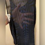 Farm Rio  semi sheer‎ pocket regatta tank blue/black pattern sz L(G) Photo 5