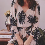 Free People floral v neck long sleeve romper size Xs Photo 0