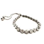 Premier Designs studded statement crystal bracelet adjustable silvertone silver Photo 2