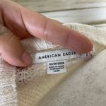 American Eagle  Neutrals Wide Stripe Oversized v Neck Knit Sweater Photo 2