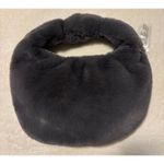 Anthropologie  Faux Fur Hobo Bag Knotted Strap Grey New Photo 1