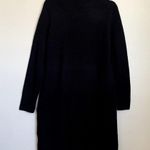 J.Crew NEW Extra Soft Mockneck Wool Blend Sweater Dress in Black Photo 2