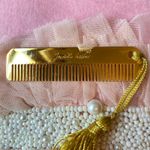 Judith Leiber Gold Tone Mini Comb Tassel Made in Italy Hair Old Money Luxury Photo 1