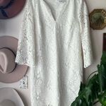 Trina Turk Leisurely Lace Dress White Women’s SIZE 12 bachelorette wedding bride Photo 3