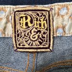 Rich & Skinny  Dark Wash Straight Leg Low Rise Distressed Jeans Photo 7