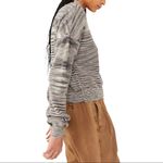 Free People Marble Ribbed Button Sweater Mercury Henley Black 0122 Photo 13