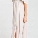 Show Me Your Mumu  Cream Faye Flutter Sleeve Maxi Dress Photo 0