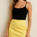 Forever 21  Yellow Satin Mini Skirt Y2K Going Out XS Photo 0