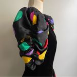 Saks 5th Avenue Vintage Saks Fifth Avenue Velvet Silk Polka Dot Drop Waist Party Dress Bow 10 Photo 4