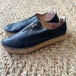 Eric Michael  Serena‎ black leather handmade Spain zip top espadrille sneakers 39 Photo 2
