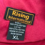 Rising International Red Shift Dress Chiffon Bird Print XL Photo 7