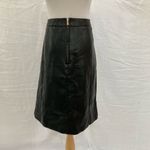 Liz Claiborne  Faux Leather A Line with Gold Tone Buttons, Size 8 Photo 2