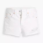 Levi's Premium 501 Original Fit High Rise Shorts Size 31 Everything's Fine White Photo 4