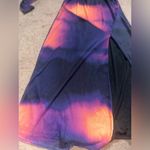 Nasty Gal  ombré sunset tie dye print orange and purple midi slit dress Photo 2