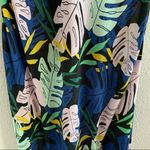 Aila Blue Tropical Floral Palm Maxi Vacation Dress Extra Small Photo 3