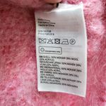 H&M Oversized Knit Sweater Womens Small Pink Mohair Wool Chunky Fuzzy Jumper Photo 5