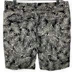 Gap Khakis by Women's New City 9" Bermuda Short Palm Print Black White Size 8 US Photo 1