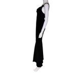 Halston Heritage HALSTON Women’s Sybil Crepe Sleeveless Asymmetrical Neck Gown Black 0 Photo 3