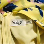Eliza J Yellow Floral Chiffon Maxi Dress Sleeveless High Low V-Neck Size 4 New Photo 4