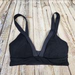 l*space L* Vera Bikini Top in Black Ribbed Size XS NWT Photo 2