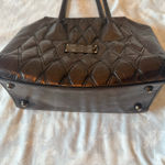 Valentino | Metallic Quilted Tote Satchel Handbag Black Photo 2
