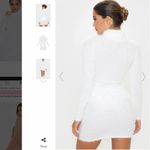 Pretty Little Thing Plt Ivory Eyelash Cowl Neck Bodycon Jumper Dress Photo 3