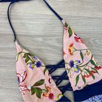 The Bikini Lab  Floral Plunge Halter One Piece Photo 2